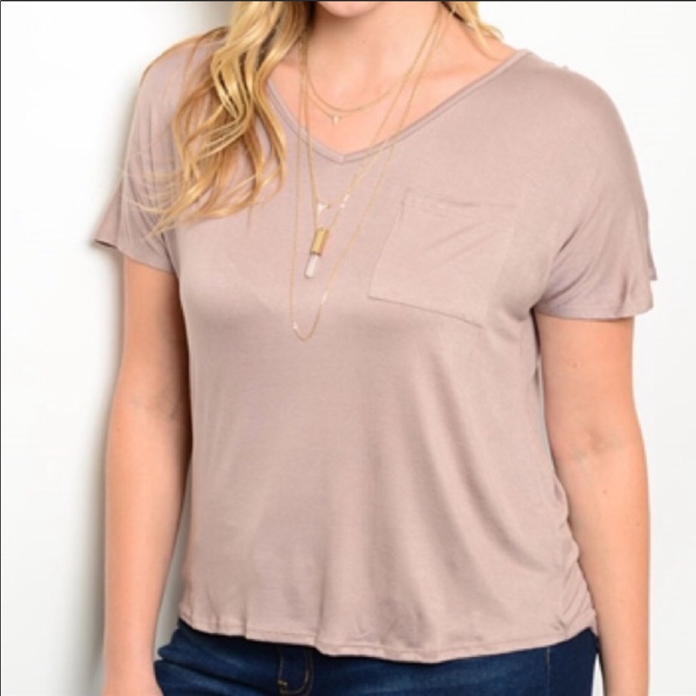 Plus Size Pocket Top. B83